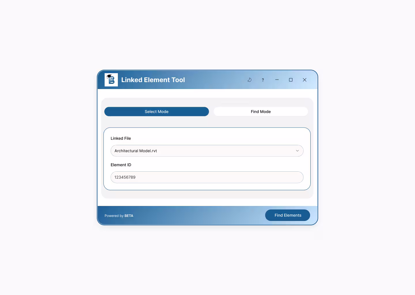 BIM Education — Linked Element Tool — Select Mode