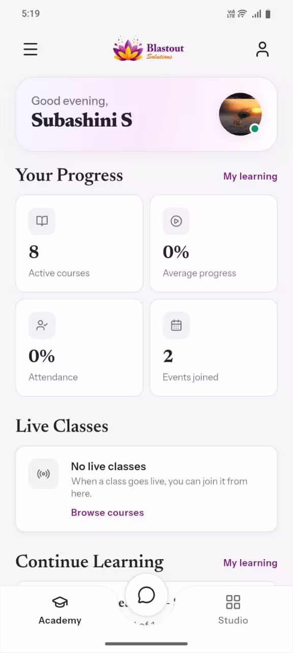 BOS mobile app preview
