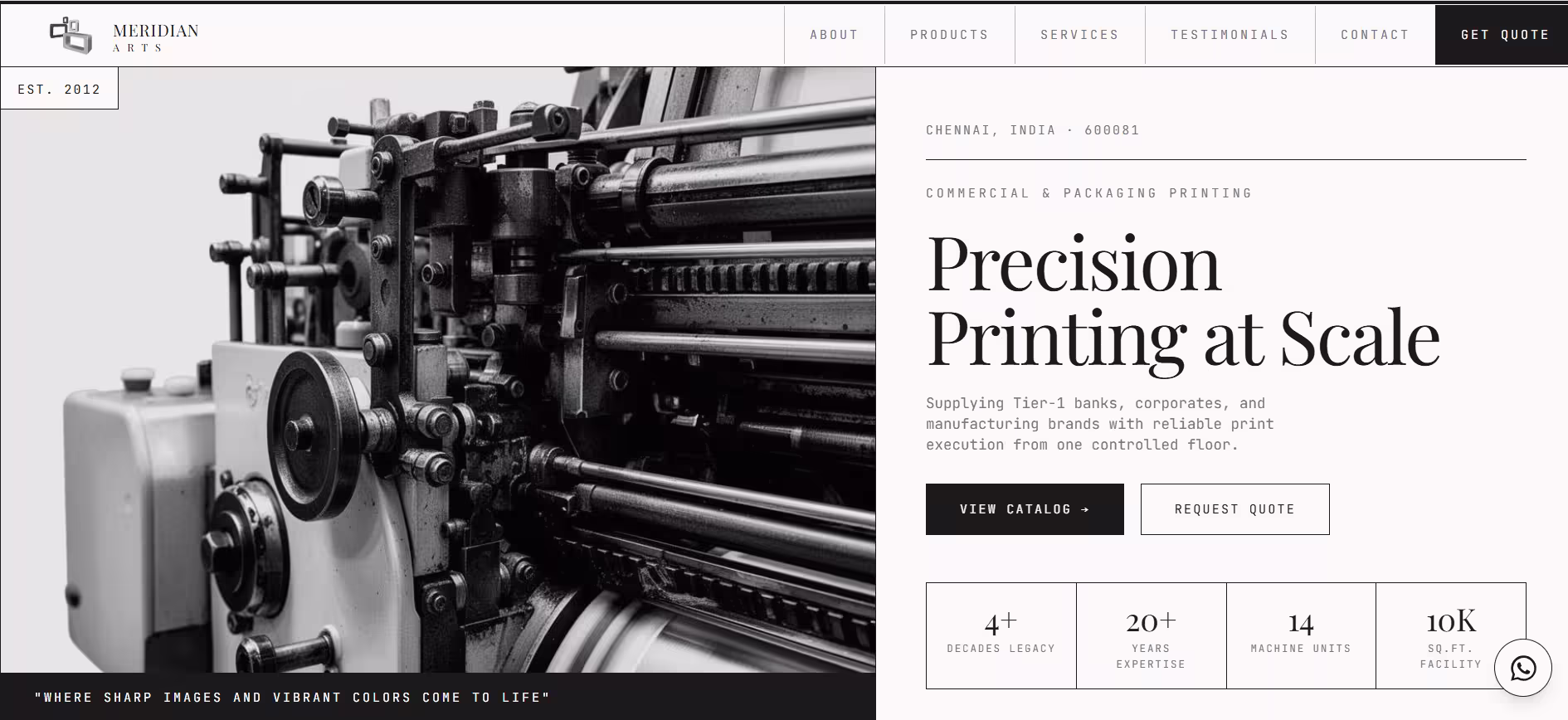 Meridian Arts website preview